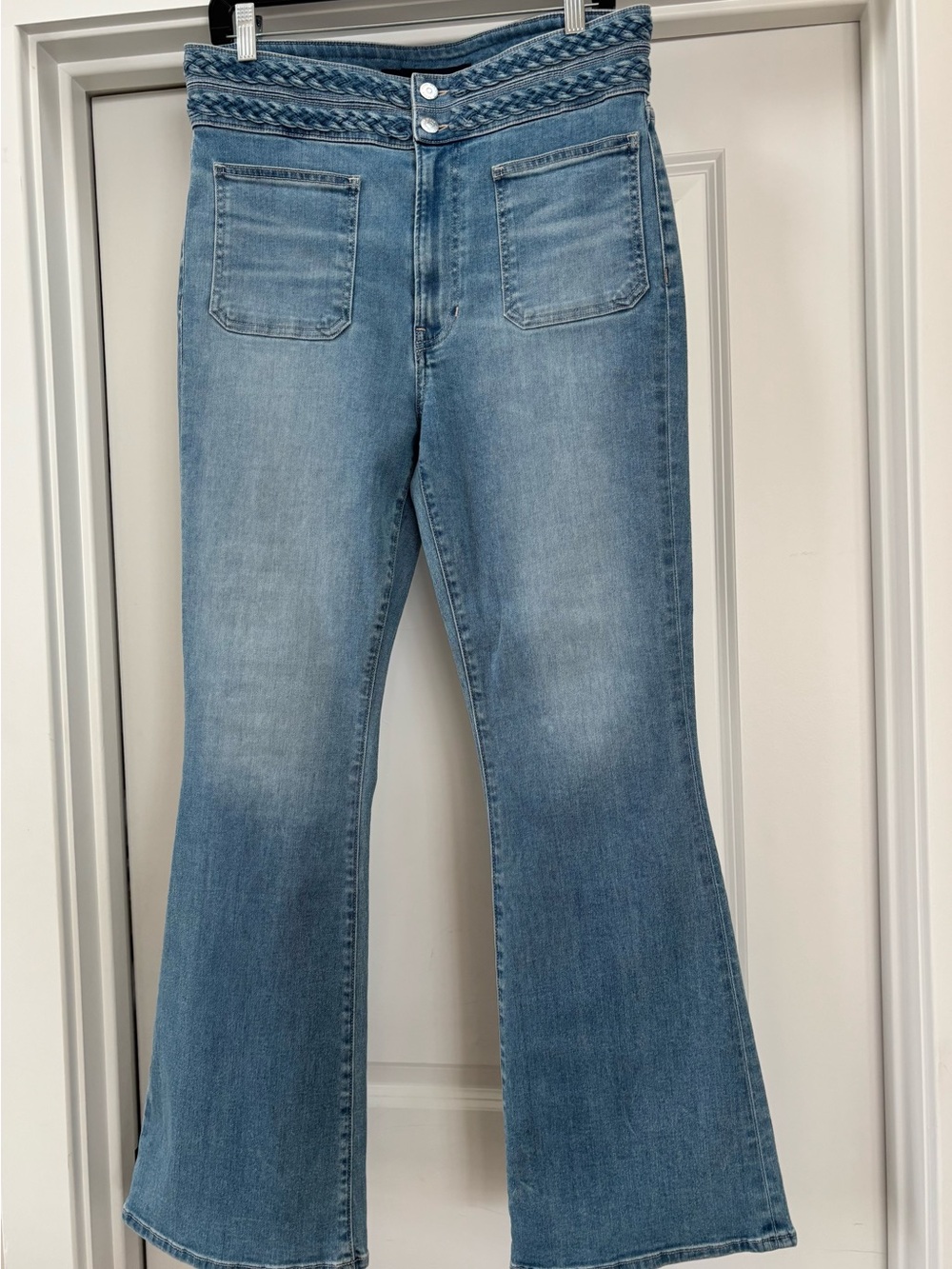 NWOT Veronica Beard braided high rise jeans.  Size 31.